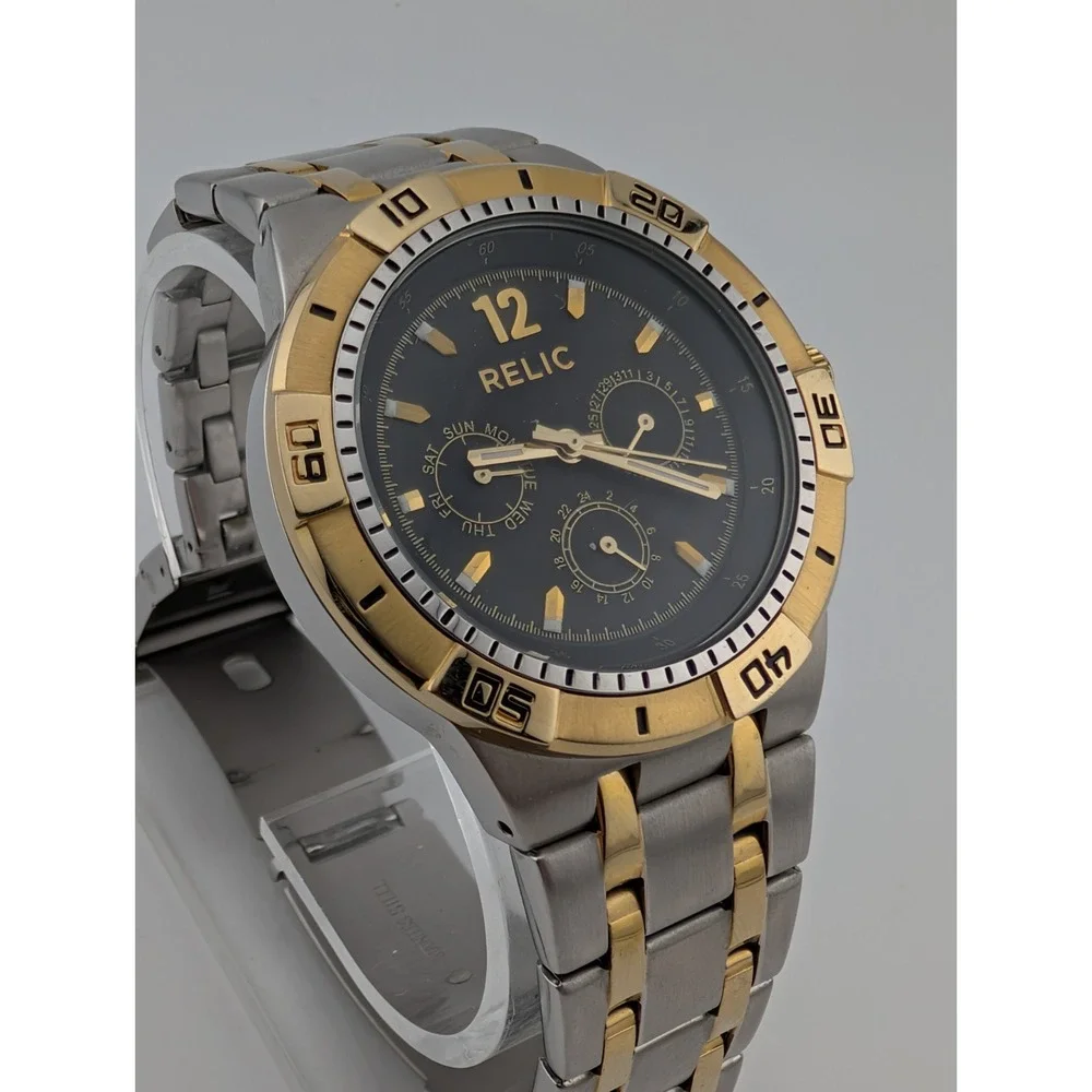 Relic Multifunction Watch Men 42mm‎ Case Two Tone 7.25